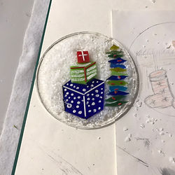 Fused Glass Christmas Tree Decoration