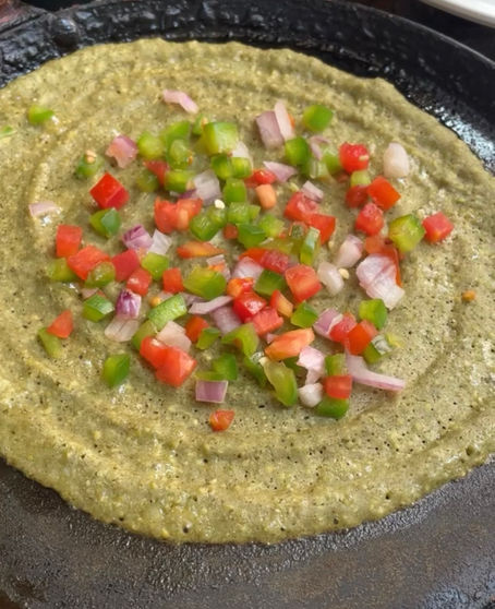 Greens Dosa : Easy High protein meal 
