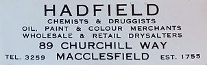 Hadfield label from the archives
