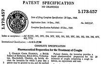 patent for the famous Hadfield rum cough elixir