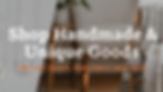 Etsy banner with pottery, necklaces, framed art, and a cozy setup. Text: "Shop Handmade & Unique Goods" on a soft, earthy background.