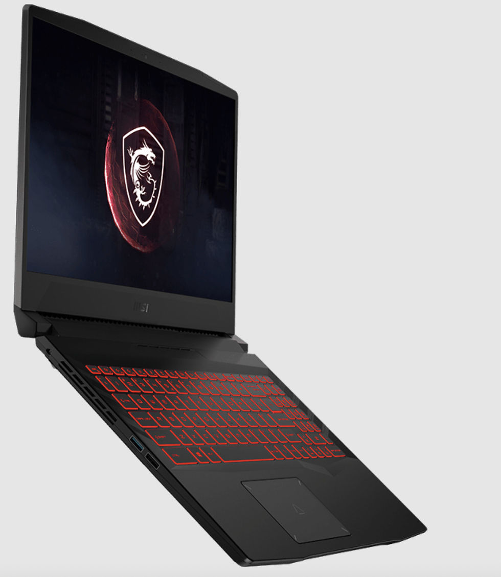 MSI Pulse GL66 15 inch laptop with MSI logo and red backlit keyboard 144hz laptop