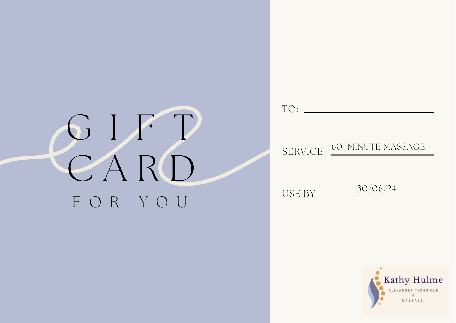 Gift Voucher 60 minute massage