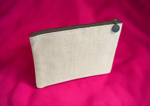 Cosmetic Bags (Linen) With Zip Personalised