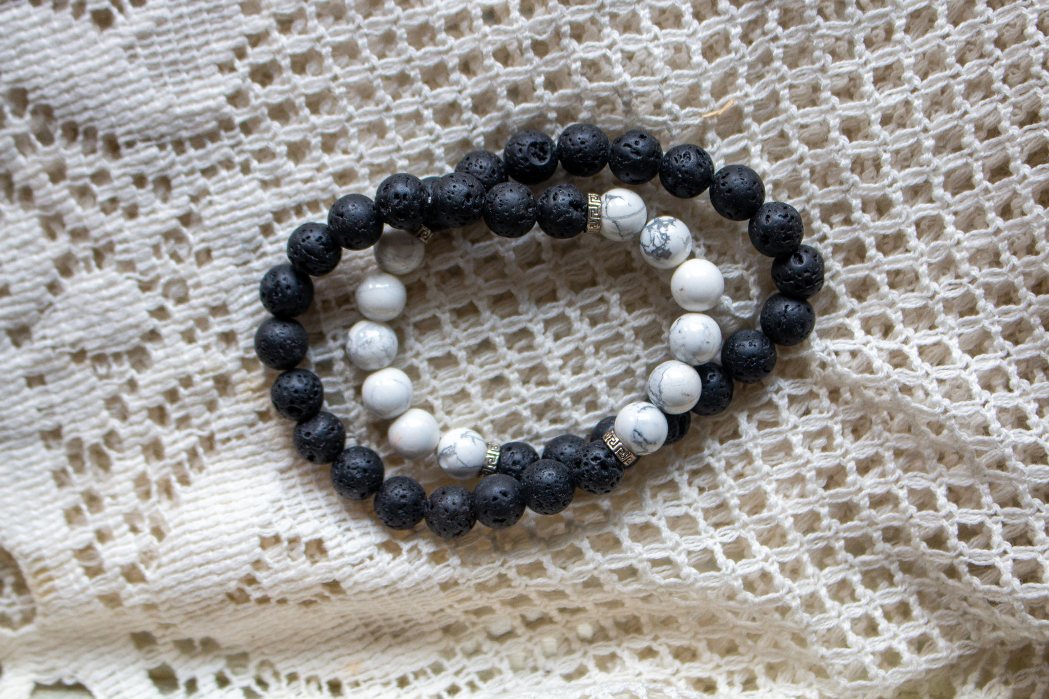 Lava & Howlite Bracelet
