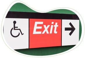 Concept photo of a wheelchair exit sign, introducing the article titled what to do When a Provider Exits the NDIS or Stops Services