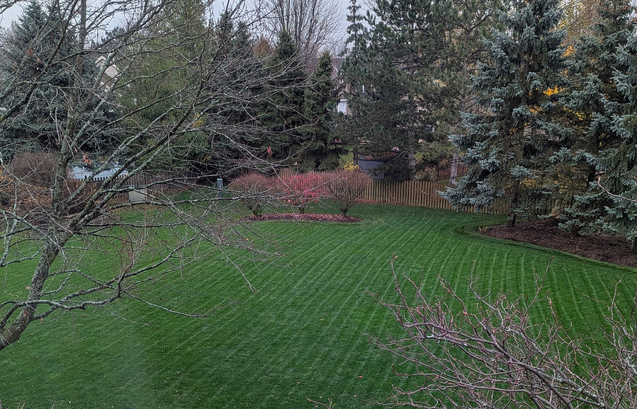 Beautiful LawnLogIQ Backyard Lawn Drone Shot