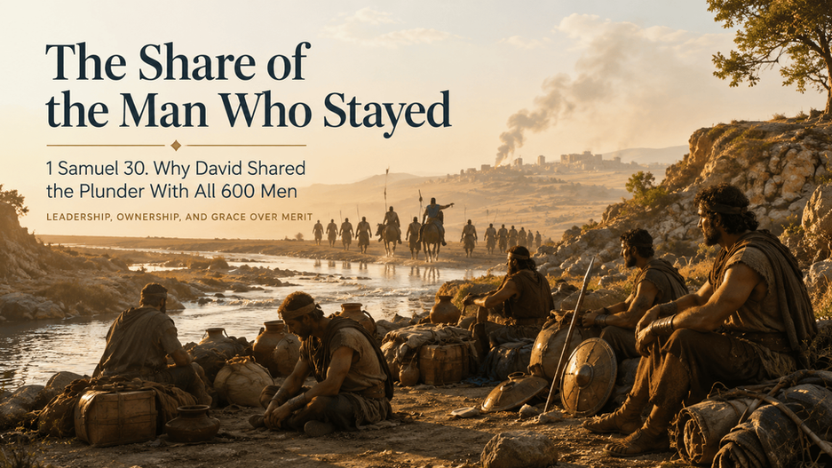 The Share of the Man Who Stayed: 1 Samuel 30: Why David Shared the Plunder With All 600 Men