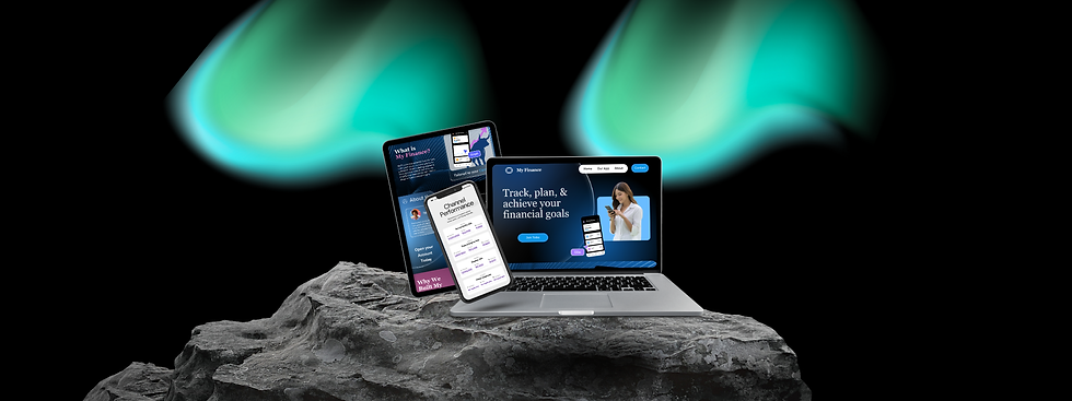 Dark Modern Business Report Presentation Device Product Mockup Instagram Post (342 x 128 p