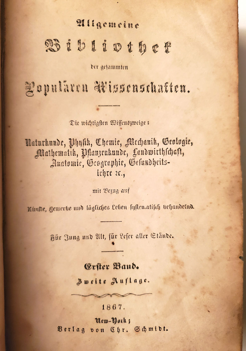Thumbnail: Bibliother der Popularen Waturweffenfdjaften (Library of Popular Sciences)