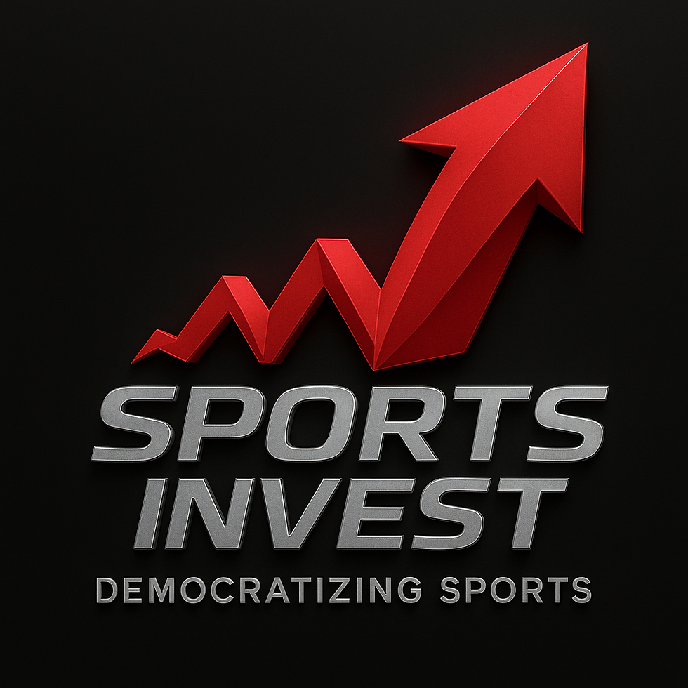 Sports Invest red and silver on black logo
