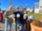 James, Pete & Claudia with some turkeys