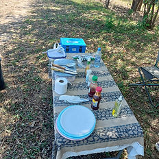 bush lunch at lower zambezi