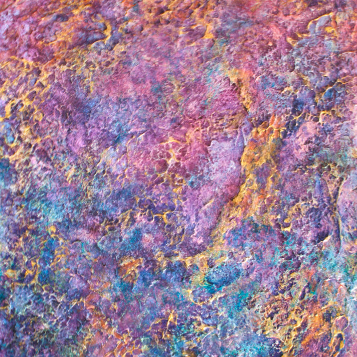 Thumbnail: Purple and gold textured acrylic painting.