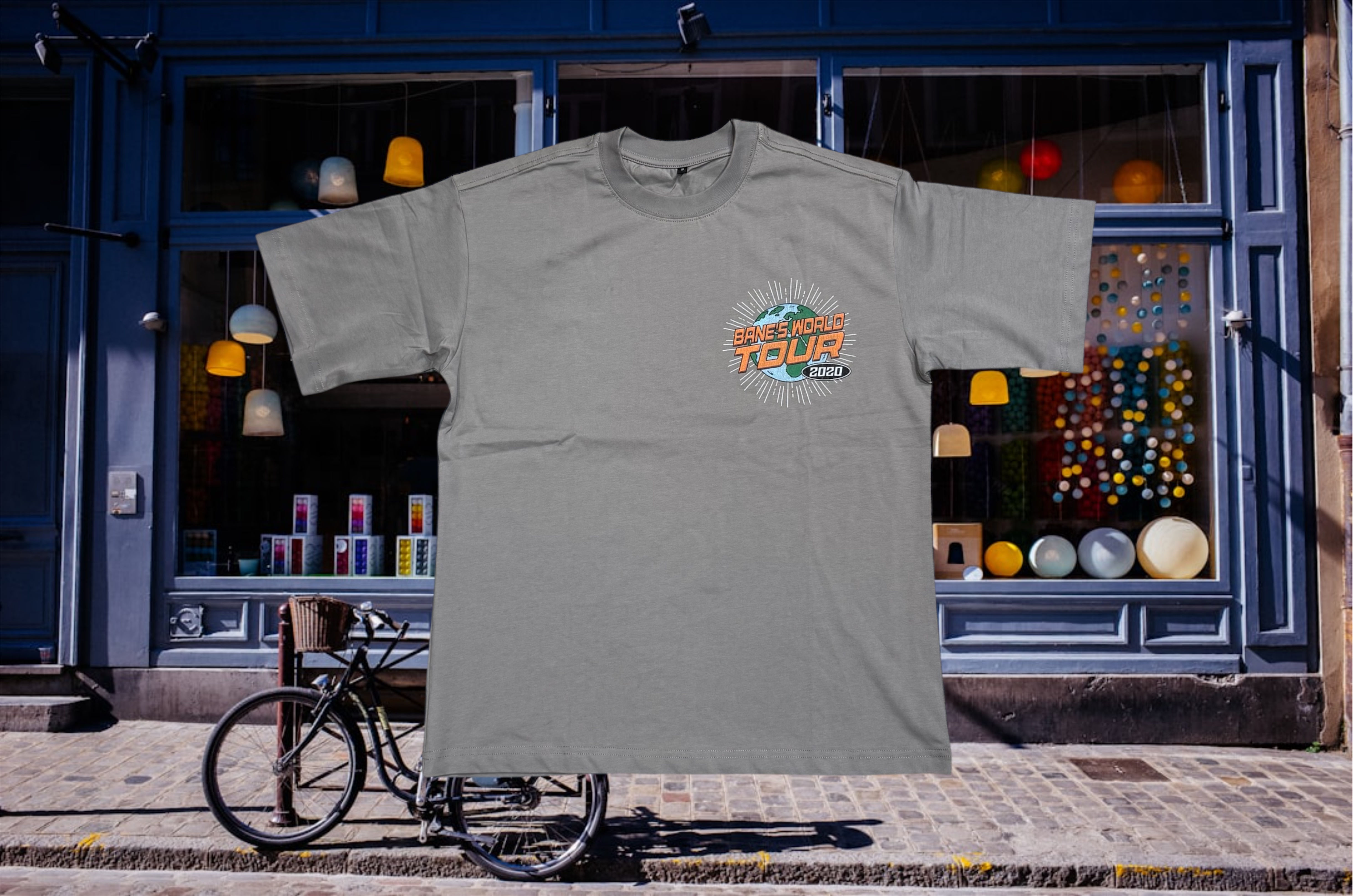 Gray World Tour Typo Tee