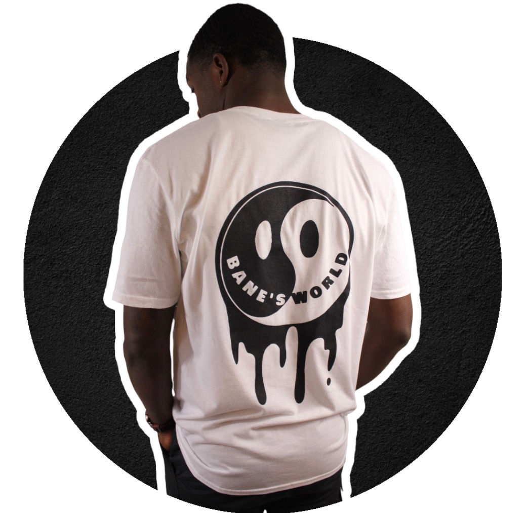 Yin/Yang Drip Smiley (White/Black)