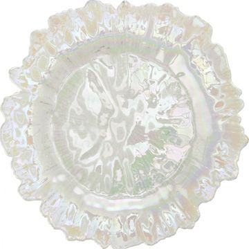Iridescent Sponge Glass Charger