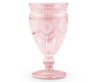 Pink Pressed Classic Water Goblet