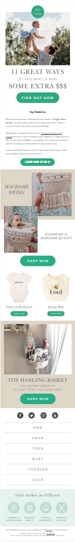 Email Marketing Campaigns for Kids' Clothing Brand