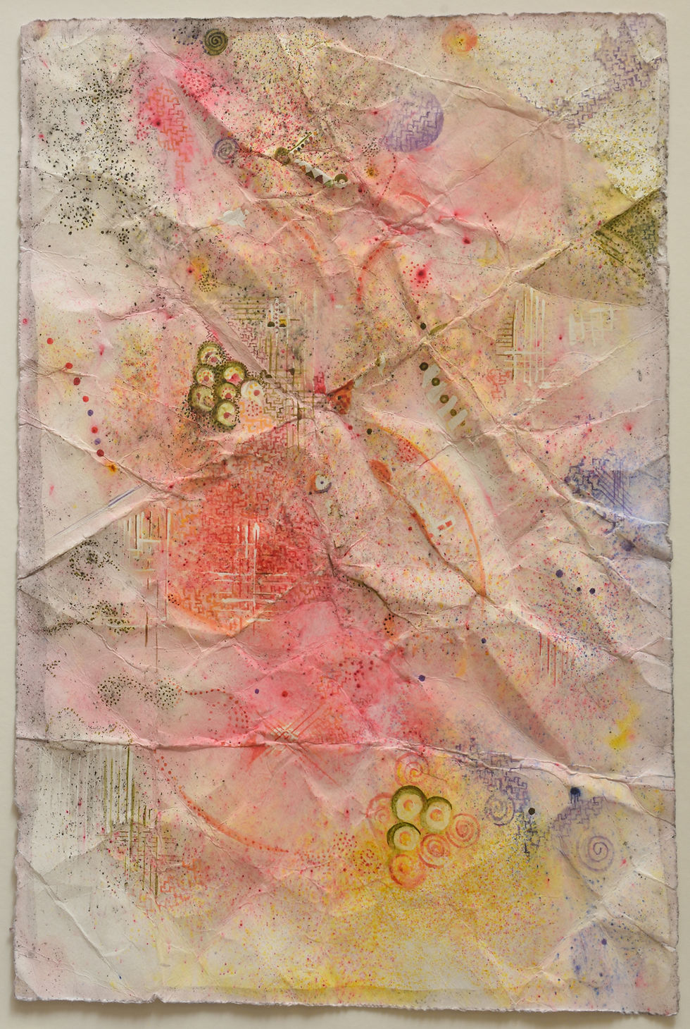 composition for creases watercolor painting on paper by norman carr