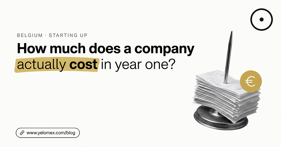How much does a company actually cost in year one? Blog cover with a receipt spike