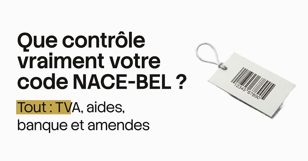 Que contrôle votre code NACE-BEL en Belgique