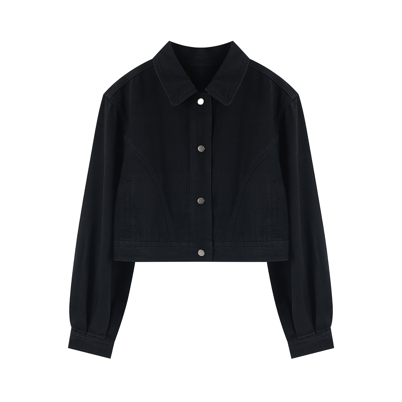 Shelvit Crop Denim Jacket