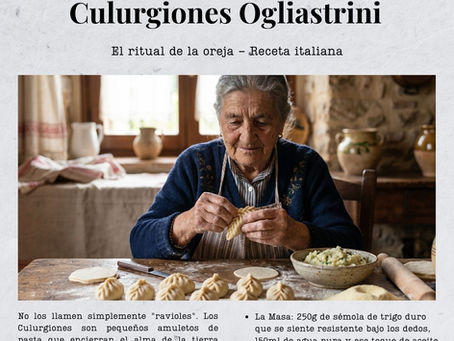 Culurgiones Ogliastrini - El ritual de la oreja - Receta italiana