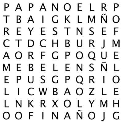 sopa de letras indumenti