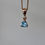 Thumbnail: Gold Aquamarine & Diamond Pendant