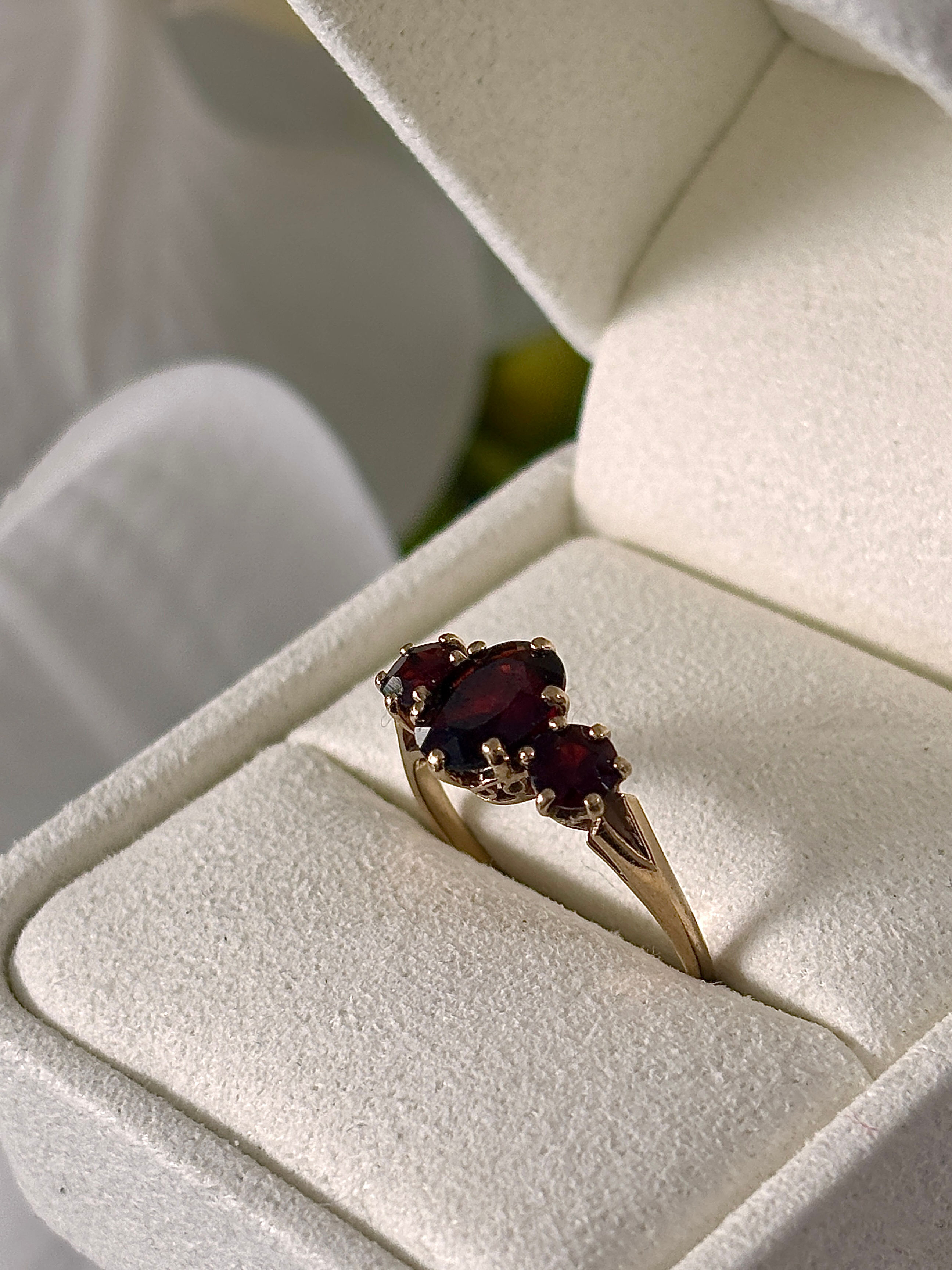 Trilogy Garnet Ring