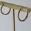 Thumbnail: Gold Faceted Hoop Earrings