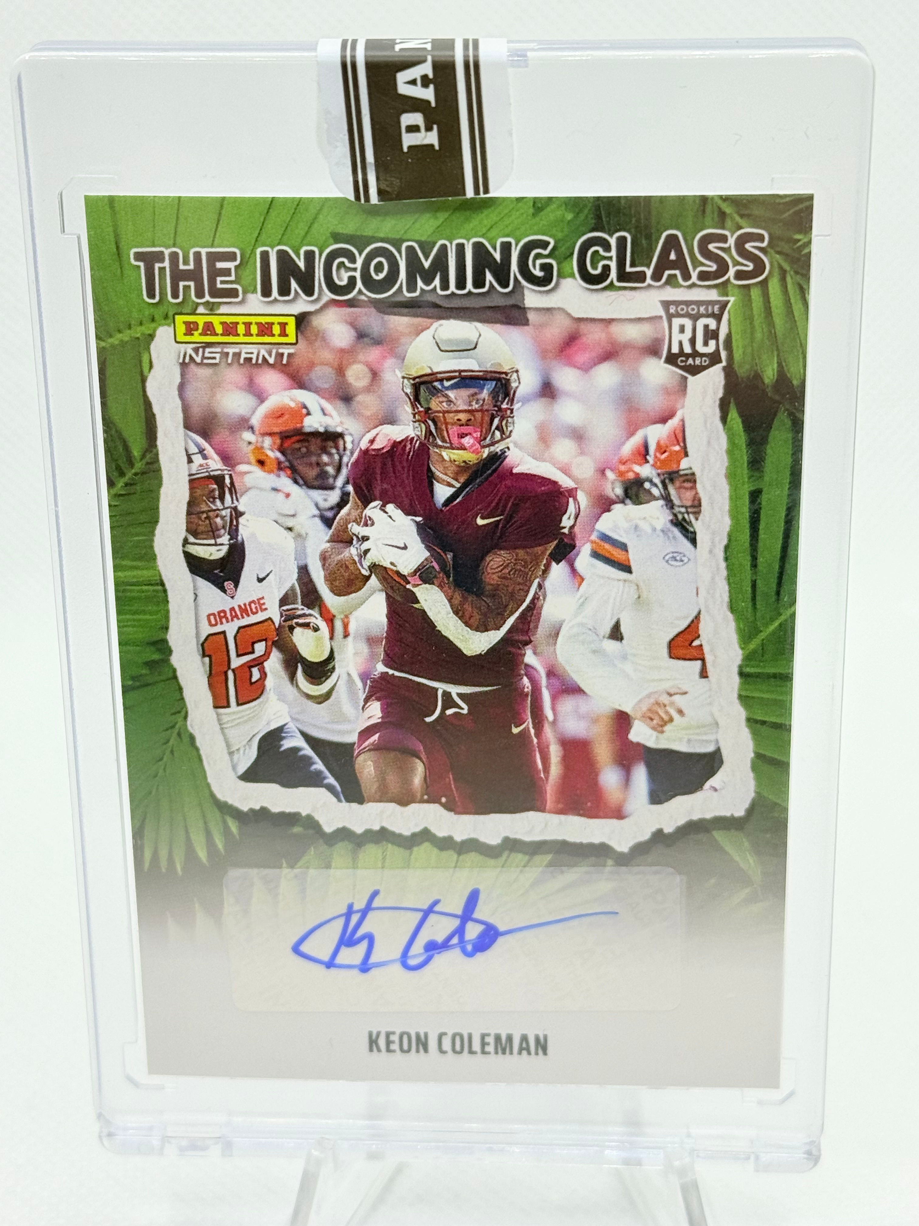 2024 Panini Instant Keon Coleman Auto/Rookie/Serial 07/25 Factory Encased