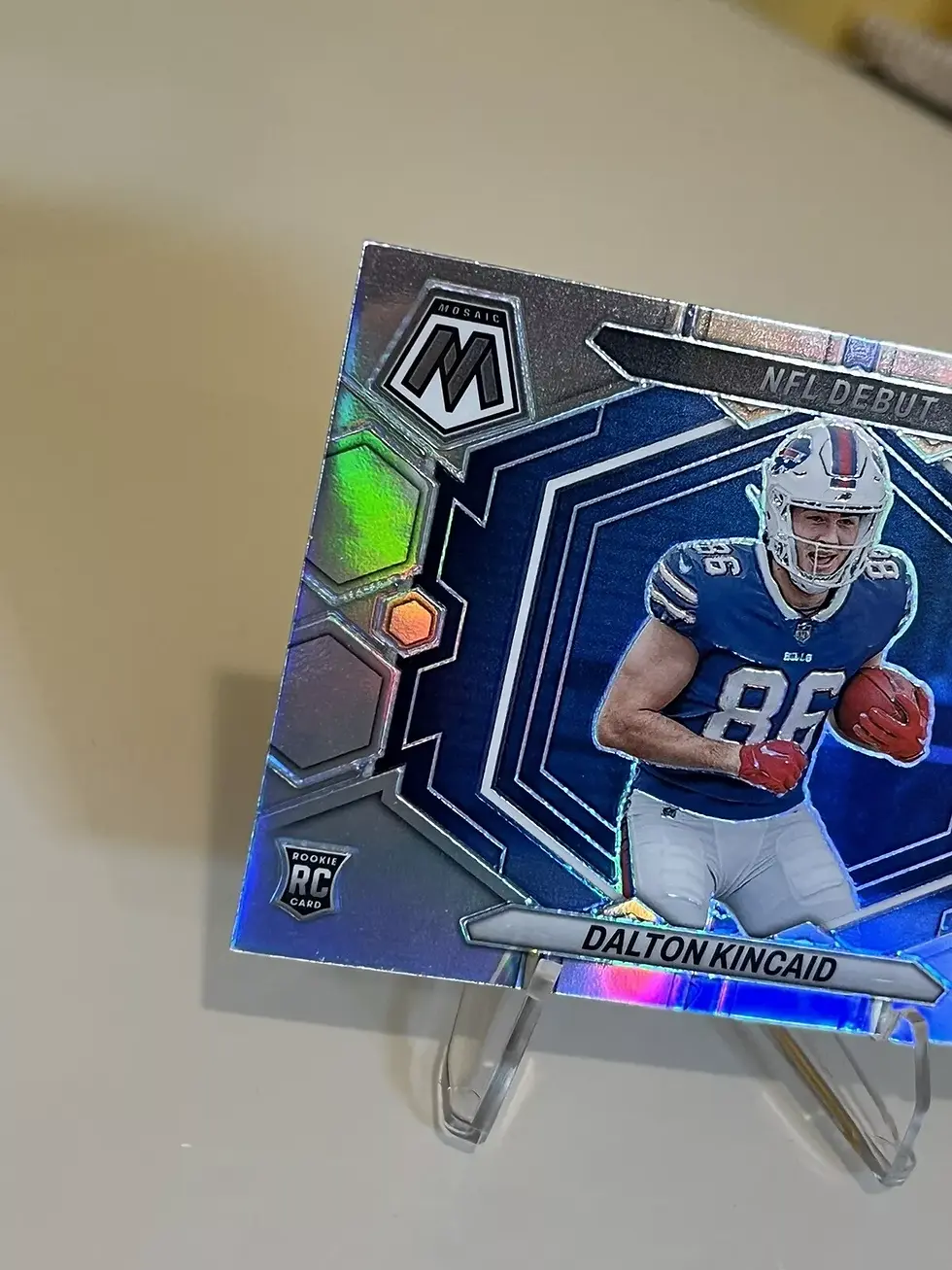 Thumbnail: 2023 Panini Mosaic Football Dalton Kincaid #ND-20 RC Rookie NFL Debut Bills