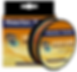Multicolored fishing line spool with package. "Reaction Tackle" branding, fish logo, honeycomb pattern. Text: "Lead Core Trolling Line."