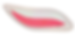 Metallic Oval kokane dodger with a curved, pink and white pattern. Oval shape with a hole at each end. Smooth, reflective surface.