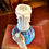 Thumbnail: Tulipan Bottle Clear Blue Potion Bottled Blizzard with a wrapped neck in pale blue cord and white wax. Silver magic charm