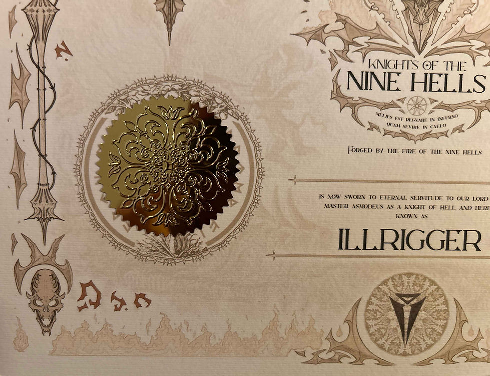 Thumbnail: D&D Dungeons and Dragons Class Certificate Old World Magic Gold Foil Sticker NoAI Hand Drawn Illrigger
