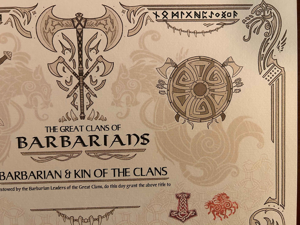 Thumbnail: D&D Dungeons and Dragons Class Certificate Old World Magic Barbarian