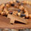 Thumbnail: Olive Wood Rosary, Wooden Cross Pendant Holy Rosary