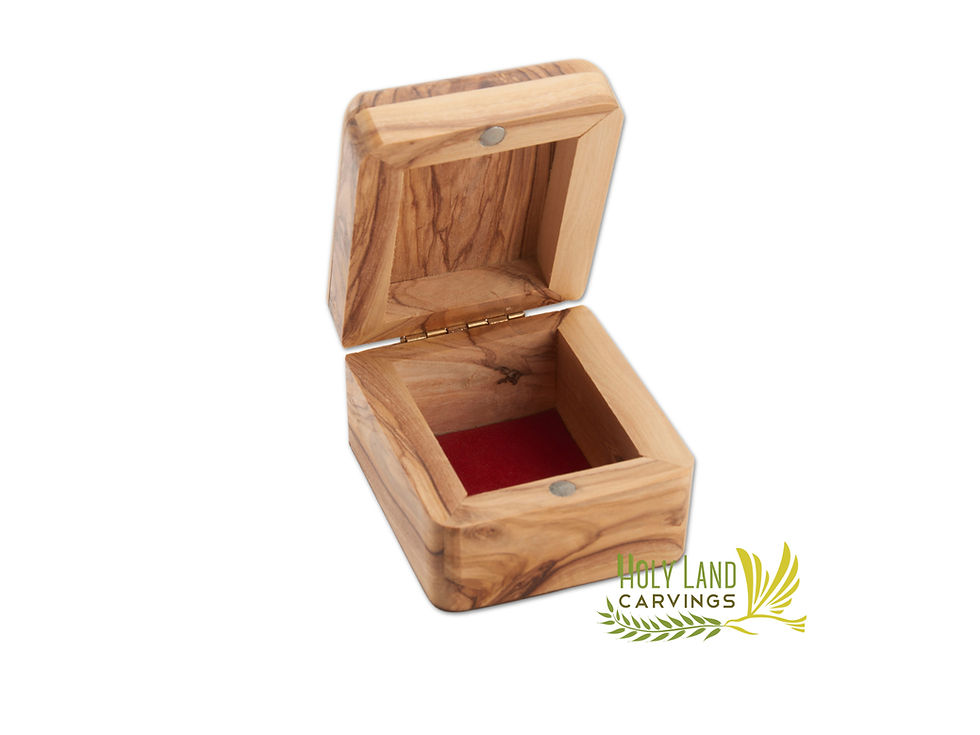 Thumbnail: Olive Wood Rosary Box - Perfect gift for first communion and Confirmation