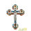 Thumbnail: 5 Inch Olive Wood Crucifix covered with Mother of Pearl with 4 Lenses