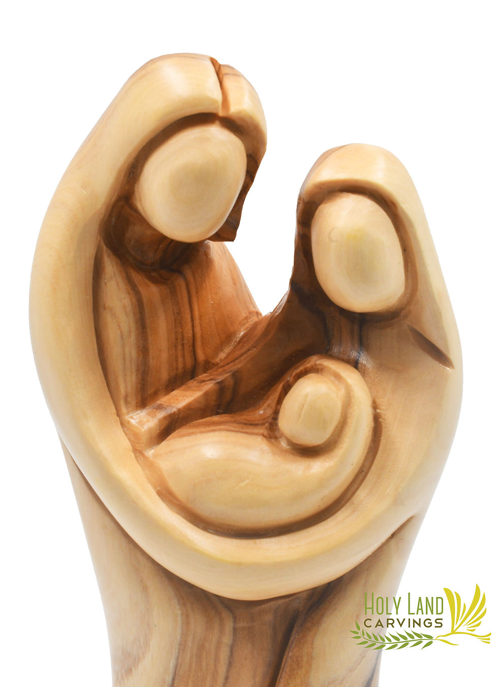 Thumbnail: Holy Family Statue, Hand Carved Olive Wood Holy Family Nativity Figurine