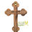 Thumbnail: Wall Hanging Olive Wood Crucifix Cross - 4 Glass Adorned with Relics