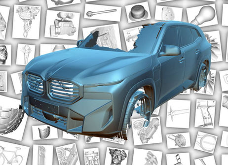 3д сканирование автомобиля BMW XM 2023 