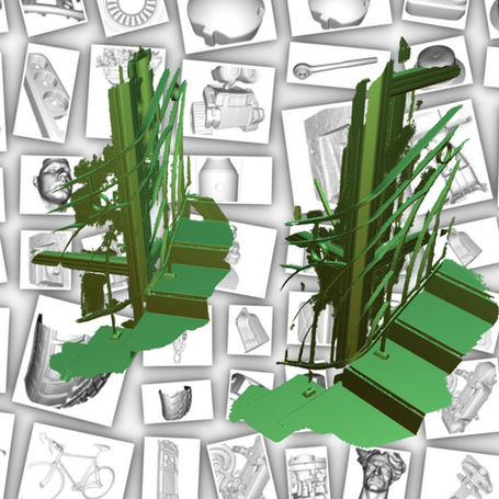 3d сканирование лестничных перил.