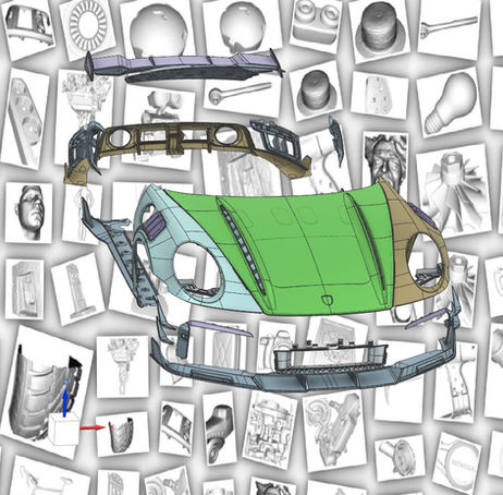 3д моделирование карбонового обвеса на автомобиль Porsche 911. 3д сканирование как основа работы.