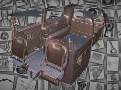 3D сканирование деталей салона автомобиля Mercedes-Benz V-Class