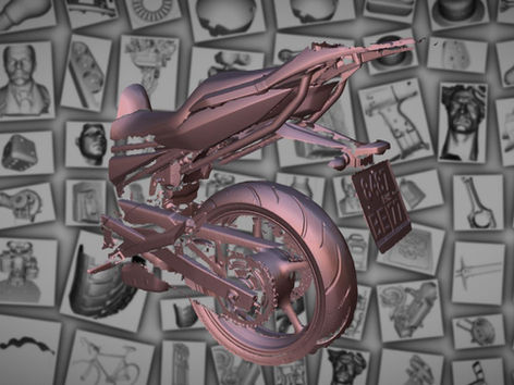 3D сканирование фрагмента мотоцикла Yamaha XJ6SA Diversion
