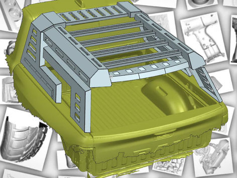 3d сканирование кузова автомобиля и разработка клетки из листового металла.